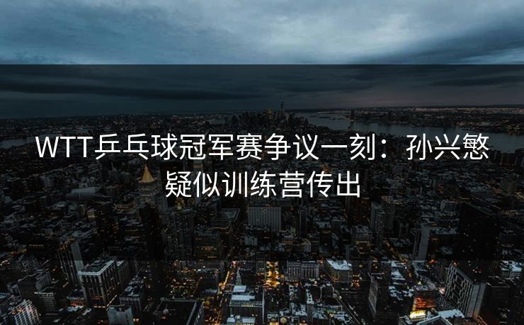 WTT乒乓球冠军赛争议一刻：孙兴慜疑似训练营传出