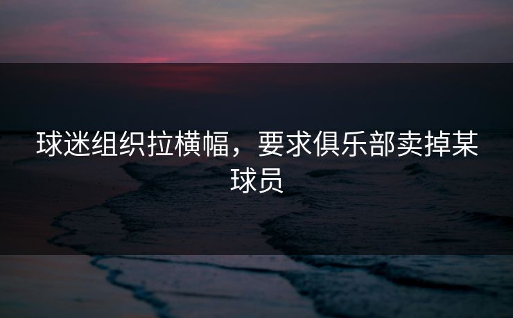 球迷组织拉横幅，要求俱乐部卖掉某球员
